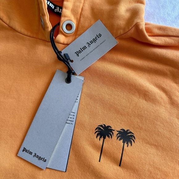 NWT RARE Palm Angels x Setai Miami Beach | Exclusive Hoodie in Orange - Picture 3 of 5